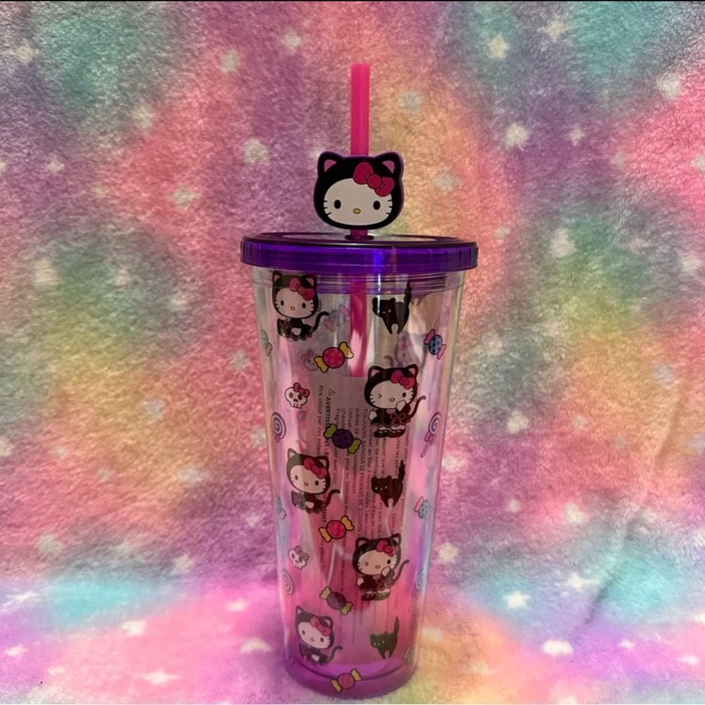 Hello Kitty Halloween cat & candy Tumbler Cup